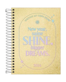 imagem principal do produto Agenda Espiral Diária 11,7 x 16,4 cm Shine 2026