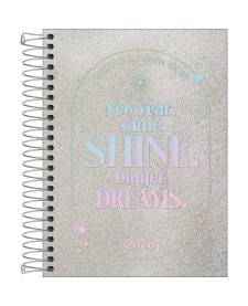 imagem principal do produto Agenda Espiral Diária 11,7 x 16,4 cm Shine 2026