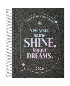 imagem principal do produto Agenda Espiral Diária 11,7 x 16,4 cm Shine 2026