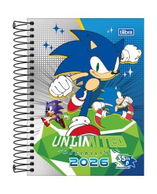 imagem principal do produto Agenda Espiral Diária 11,7 x 16,4 cm Sonic 2026