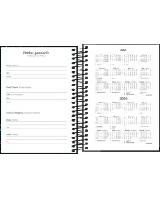 imagem de detalhe produto Agenda Espiral Diária 11,7 x 16,4 cm Spice Masculina 2027