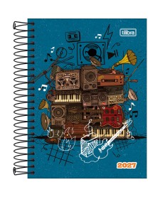 imagem principal do produto Agenda Espiral Diária 11,7 x 16,4 cm Spice Masculina 2027