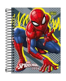 imagem principal do produto Agenda Espiral Diária 11,7 x 16,4 cm Spider-Man 2026