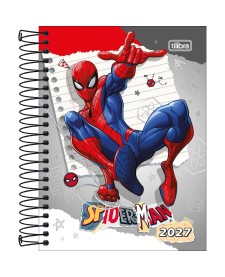 imagem principal do produto Agenda Espiral Diária 11,7 x 16,4 cm Spider-Man 2027