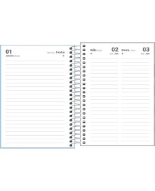 imagem de detalhe produto Agenda Espiral Diária 11,7 x 16,4 cm Zip Colors 2027