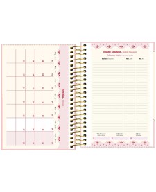 imagem de detalhe produto Agenda Espiral Diária 12,9 x 18,7 cm Amarena 2027