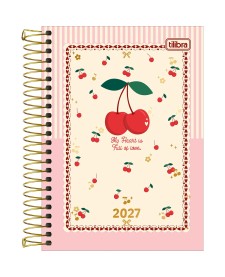 imagem principal do produto Agenda Espiral Diária 12,9 x 18,7 cm Amarena 2027