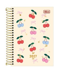 imagem principal do produto Agenda Espiral Diária 12,9 x 18,7 cm Amarena 2027