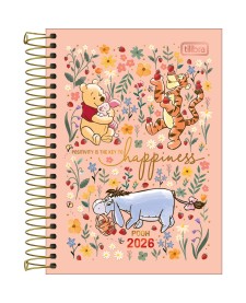 imagem principal do produto Agenda Espiral Diária 12,9 x 18,7 cm Pooh 2026