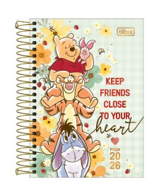 imagem principal do produto Agenda Espiral Diária 12,9 x 18,7 cm Pooh 2026