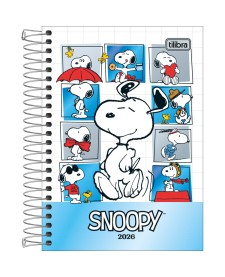 imagem principal do produto Agenda Espiral Diária 12,9 x 18,7 cm Snoopy 2026
