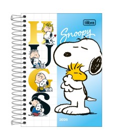 imagem principal do produto Agenda Espiral Diária 12,9 x 18,7 cm Snoopy 2026