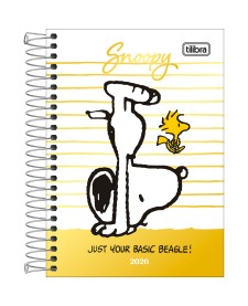 imagem principal do produto Agenda Espiral Diária 12,9 x 18,7 cm Snoopy 2026
