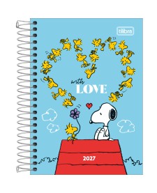 imagem principal do produto Agenda Espiral Diária 12,9 x 18,7 cm Snoopy 2027