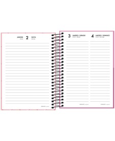imagem de detalhe produto Agenda Espiral Diária 12,9 x 18,7 cm Spice Feminina 2026
