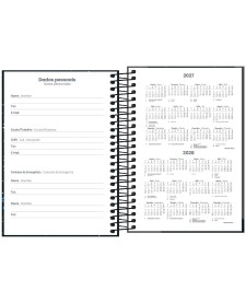 imagem de detalhe produto Agenda Espiral Diária 12,9 x 18,7 cm Spice Masculina 2027