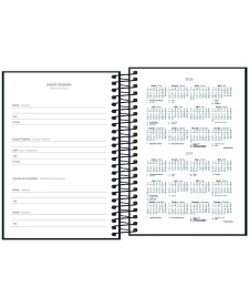 imagem de detalhe produto Agenda Espiral Diária 12,9 x 18,7 cm Spice Preta 2026