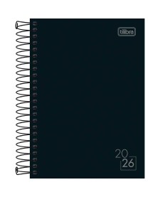 imagem principal do produto Agenda Espiral Diária 12,9 x 18,7 cm Spice Preta 2026