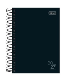 imagem principal do produto Agenda Espiral Diária 12,9 x 18,7 cm Spice Preta 2027