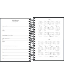 imagem de detalhe produto Agenda Espiral Diária 14,0 cm x 20,0 cm cm Spice Preta 2026