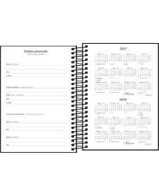 imagem de detalhe produto Agenda Espiral Diária 14,0 cm x 20,0 cm cm Spice Preta 2027