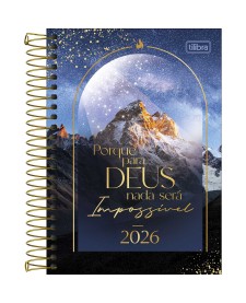 imagem principal do produto Agenda Espiral Diária 14,0 x 20,0 cm Louvor 2026