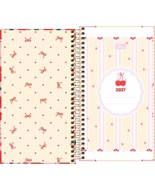 imagem de detalhe produto Agenda Espiral Semanal 16,7 x 8,9 cm Amarena 2027