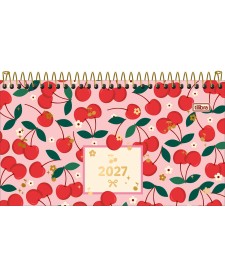 imagem principal do produto Agenda Espiral Semanal 16,7 x 8,9 cm Amarena 2027