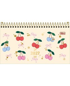 imagem principal do produto Agenda Espiral Semanal 16,7 x 8,9 cm Amarena 2027