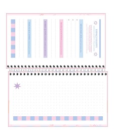 imagem de detalhe produto Agenda Espiral Semanal 16,7 x 8,9 cm Happy 2026