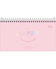 imagem principal do produto Agenda Espiral Semanal 16,7 x 8,9 cm Happy 2026