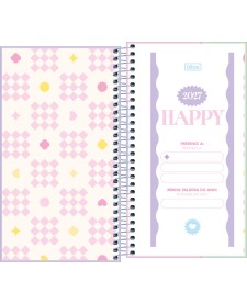 imagem de detalhe produto Agenda Espiral Semanal 16,7 x 8,9 cm Happy 2027