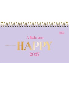 imagem principal do produto Agenda Espiral Semanal 16,7 x 8,9 cm Happy 2027