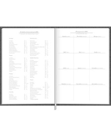 imagem de detalhe produto Agenda Executiva Costurada Diária 13,4 x 19,2 cm Milano Chumbo 2026