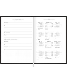 imagem de detalhe produto Agenda Executiva Costurada Diária 14,5 x 20,5 cm Prátika Preta 2026