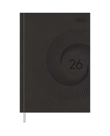imagem principal do produto Agenda Executiva Costurada Diária 14,5 x 20,5 cm Prátika Preta 2026