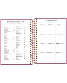 imagem de detalhe produto Agenda Executiva Espiral Diária 12,9 x 18,7 cm Napoli Feminina 2027