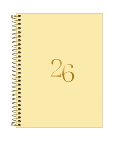 imagem principal do produto Agenda Executiva Espiral Diária 17,7 x 24 cm Vanilla 2026