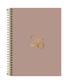 imagem principal do produto Agenda Executiva Espiral Diária 17,7 x 24 cm Vanilla 2026