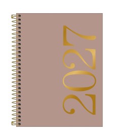 imagem principal do produto Agenda Executiva Espiral Diária 17,7 x 24 cm Vanilla 2027