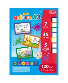 imagem principal do produto Álbum Colado Moldura A3 35 Folhas