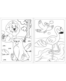 imagem de detalhe produto Álbum Colorir Animais Aprender, Brincar e Colorir 8 Folhas