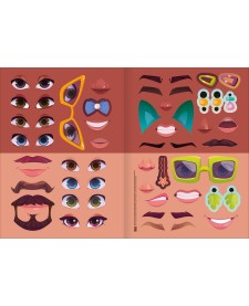 imagem de detalhe produto Álbum de Atividades com Adesivos Caras e Bocas Pessoas 8 Folhas.