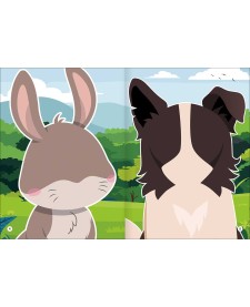 imagem de detalhe produto Álbum de Atividades com Adesivos Caras e Bocas Pets 8 Folhas