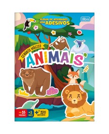 imagem principal do produto Álbum de Atividades com Adesivos Cenário Mágico Animais 8 Folhas