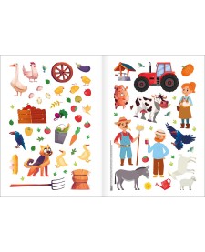 imagem de detalhe produto Álbum de Atividades com Adesivos Cenário Mágico Fazenda 8 Folhas