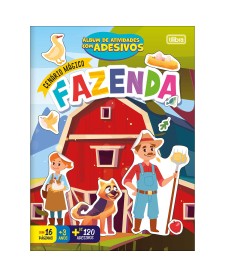 imagem principal do produto Álbum de Atividades com Adesivos Cenário Mágico Fazenda 8 Folhas