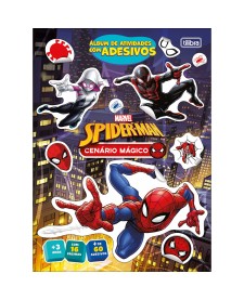 imagem principal do produto Álbum de Atividades com Adesivos Cenário Mágico Spider-Man 8 Folhas