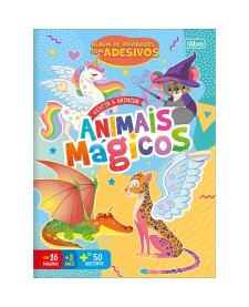 imagem principal do produto Álbum de Atividades com Adesivos Vestir & Brincar Animais Mágicos 8 Folhas