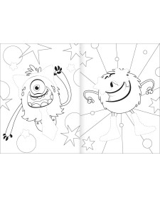 imagem de detalhe produto Álbum de Atividades com Adesivos Vestir & Brincar Monstrinhos 8 Folhas